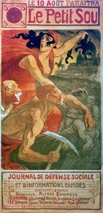 Le Petit Sou Socialist Magazine、c1879-1923 作： Théophile Alexandre Steinlen
