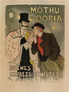 モスとドリア。印象派のシーン、1893 作： Théophile Alexandre Steinlen