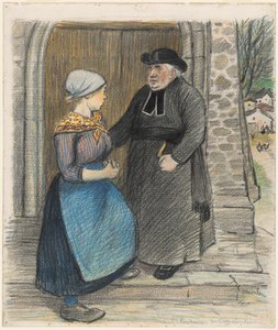 懺悔 作： Théophile Alexandre Steinlen