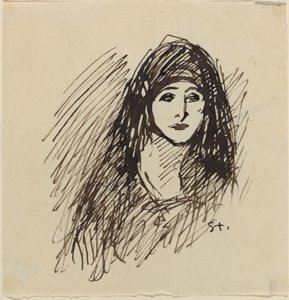アーティストの妻の肖像 作： Théophile Alexandre Steinlen