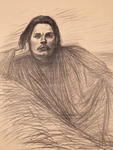 著者マクシム ゴーリキーの肖像画 1868 ～ 1939 年、1894 年。 作： Théophile Alexandre Steinlen