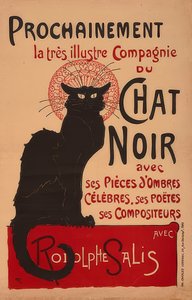 間もなく、ロドルフサリスとの非常に有名なCompagnie du Chat Noir（2. Fassung）。フランクライヒ、1896年、インプ。シャルルヴェルノー、パリ