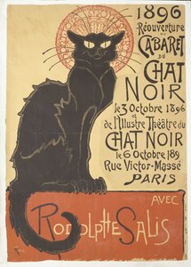 キャバレー デュ シャ ノワールの再開、1896 年。 作： Théophile Alexandre Steinlen