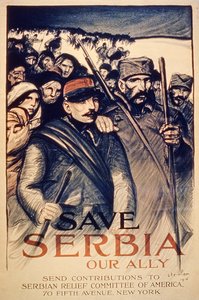 「Save Serbia Our Ally」、ポスター、1915