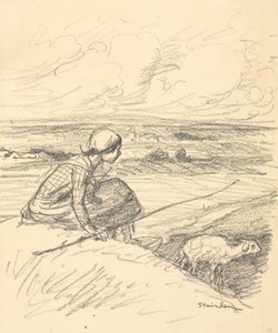 羊飼い、19世紀の第4四半期または20世紀の第1四半期。 作： Théophile Alexandre Steinlen