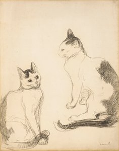 二匹の猫;二匹の猫 作： Théophile Alexandre Steinlen
