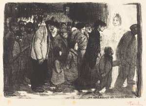 真の貧者へ: 邪悪な金持ち 作： Théophile Alexandre Steinlen