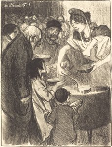 付き添い人、1895年。 作： Théophile Alexandre Steinlen