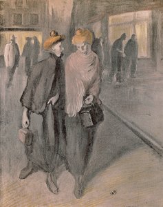 1900年前後の働く女性たち（ドローイング） 作： テオフィルアレクサンドル・スタインレン