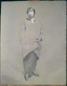 コートを着た若い女性 作： テオフィルアレクサンドル・スタインレン