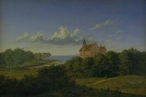 マナーハウスのある風景。 構成 作： Thorald Læssøe