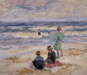 入浴する子供たち 作： Thorolf Holmboe