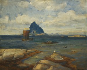 夏の日、ロースト（絵画） 作： Thorolf Holmboe
