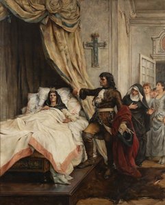 ピョートル大帝がマダム ド メンテノンを訪れたのは 1717 年、19 世紀末です。 作： Thérèse de Champ Renaud
