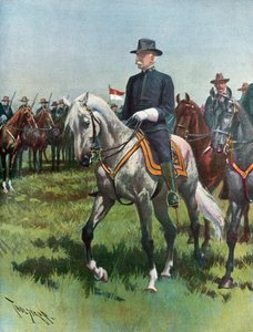 陸軍を率いるネルソン・A・マイルス少将 作： Thure de Thulstrup