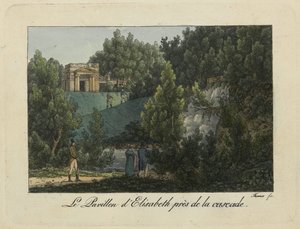 パブロフスク公園のエリザベス パビリオン、1810 年代。 作： Thurner