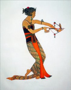 古典的なジャワのダンサー 作： Thyra Kleen