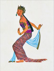 古典的なジャワのダンサー 作： Thyra Kleen