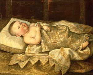 赤ちゃんとしてのレオポルド・デ・メディチ王子の肖像 作： Tiberio di Tito