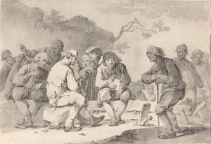 アッペンツェルのカントリー フォークとの自画像 作： Tiberius Dominikus Wocher