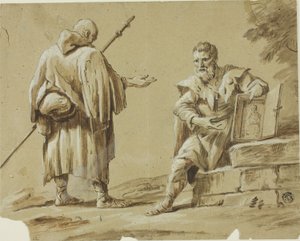 神輿を持つ二人の巡礼者 作： Tiberius Dominikus Wocher