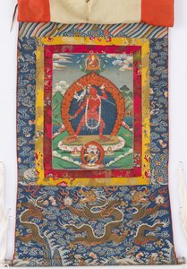 ダキニ、19世紀の絵画、19世紀と18世紀の織物の境界 作： Tibetan School