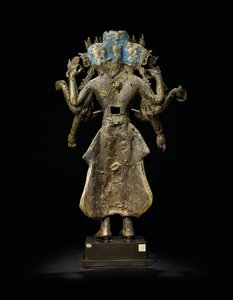 エカダシャロケシュヴァラ像 作： Tibetan School