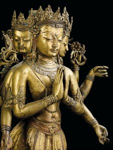 エカダシャロケシュヴァラ像 作： Tibetan School