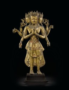 エカダシャロケシュヴァラ像 作： Tibetan School
