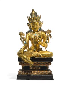 観世音菩薩の帝国像（474250から474254も参照）（金銅） 作： Tibetan School