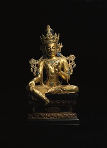 観世音菩薩の帝国像（474250から474254も参照）（金銅） 作： Tibetan School