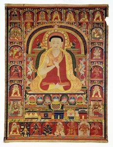 13世紀後半の大タンパ（1142-1210）の肖像画（不透明なトイレと綿に金色）