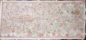 ツァリロンコールの太陽の終わり（塗られた布） 作： Tibetan School