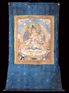 ブータン出身のホワイトタラ（テキスタイル） 作： Tibetan School