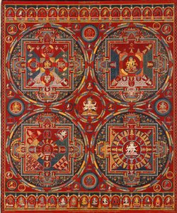 サキャ順。 ヴァジラヴァリ シリーズ タンカの 4 つのマンダラ 作： Tibetan culture