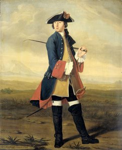 竜騎兵の制服を着たルドルフ・バックホイセン2世、画家の肖像 作： Tibout Regters