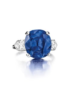 リング（サファイア、ダイヤモンド、プラチナ） 作： Tiffany and Company