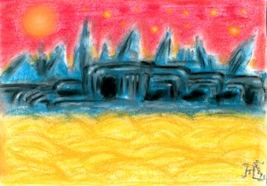 エイリアン・シティの夕日