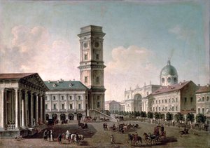 ネフスキー大通り、サンクトペテルブルク、1810-20油彩、キャンバス 作： Timofei Alexeyevich Vasiliev