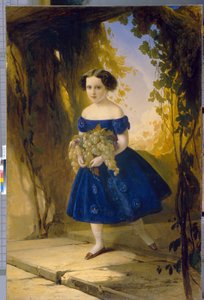 ロイヒテンベルクのマリア・マクシミリアン王女 (1841-1914)、子供。 ティモフェイ アンドレエヴィッチ ネフ (1805-1876) の絵画、キャンバスに油彩 作： Timofei Andreyevich Neff