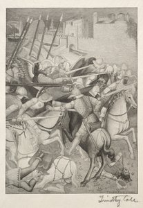オールドイタリアマスターズ：サルデーニャの異教徒に対する聖エフェソスの戦い、1888年-1892年。 作： Timothy Cole