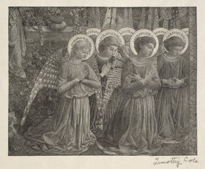古いイタリアの巨匠：天使のグループ、1888年から1892年。 作： Timothy Cole