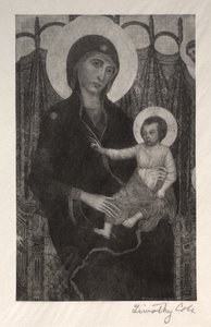 古いイタリアのマスター：マドンナと子供、1885年。 作： Timothy Cole