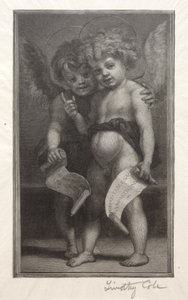 古いイタリアのマスター：2つの子天使、1888年から1892年。 作： Timothy Cole