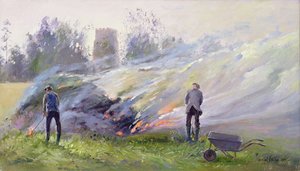 秋の焚き火 作： Timothy Easton