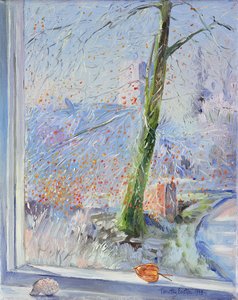 ブナの木とホーフロスト、1989 作： Timothy Easton