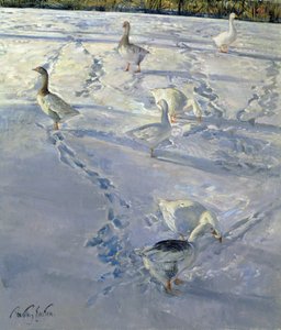 Shadows and Trackways（油彩・キャンバス 作： Timothy Easton