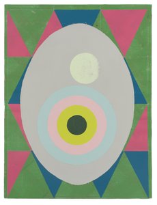 Egg is the Answer, 2023（キャンバスにラテックス、コラージュ、エナメル） 作： 