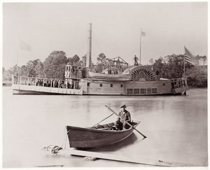 USガンボート、1861-65（ネガガラスからのアルブメンシルバープリント） 作： Timothy H. OSullivan