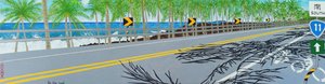 高速道路11号線、台東、台湾、2011年、油彩、キャンバス 作： Timothy Nathan Joel